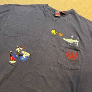 Vintage USA Olympics Diving Looney Tunes T-Shirt 1996 Atlanta Tweety Dream Team